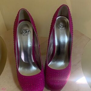 Women's Pink Studded Heels